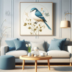 Geai Bleu - Tableau décoratif intemporel