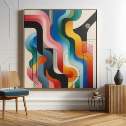 Harmonie Chromatique - Tableau Abstrait Moderne