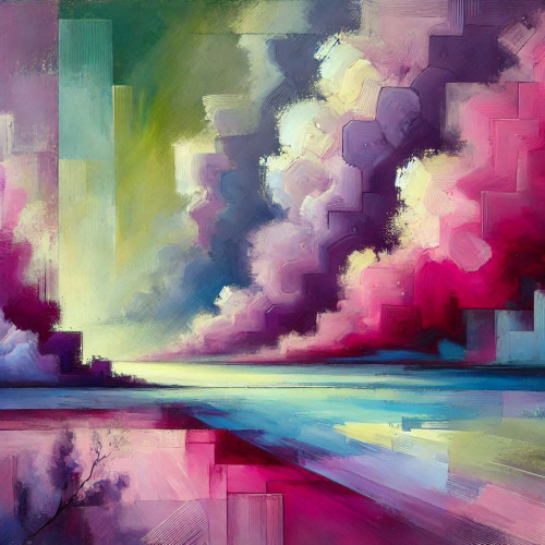 Chasing Shadows - Tableau Décoratif Abstrait