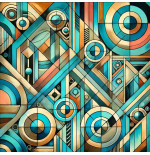 Formes Entrelacées - Tableau Décoratif Géométrique